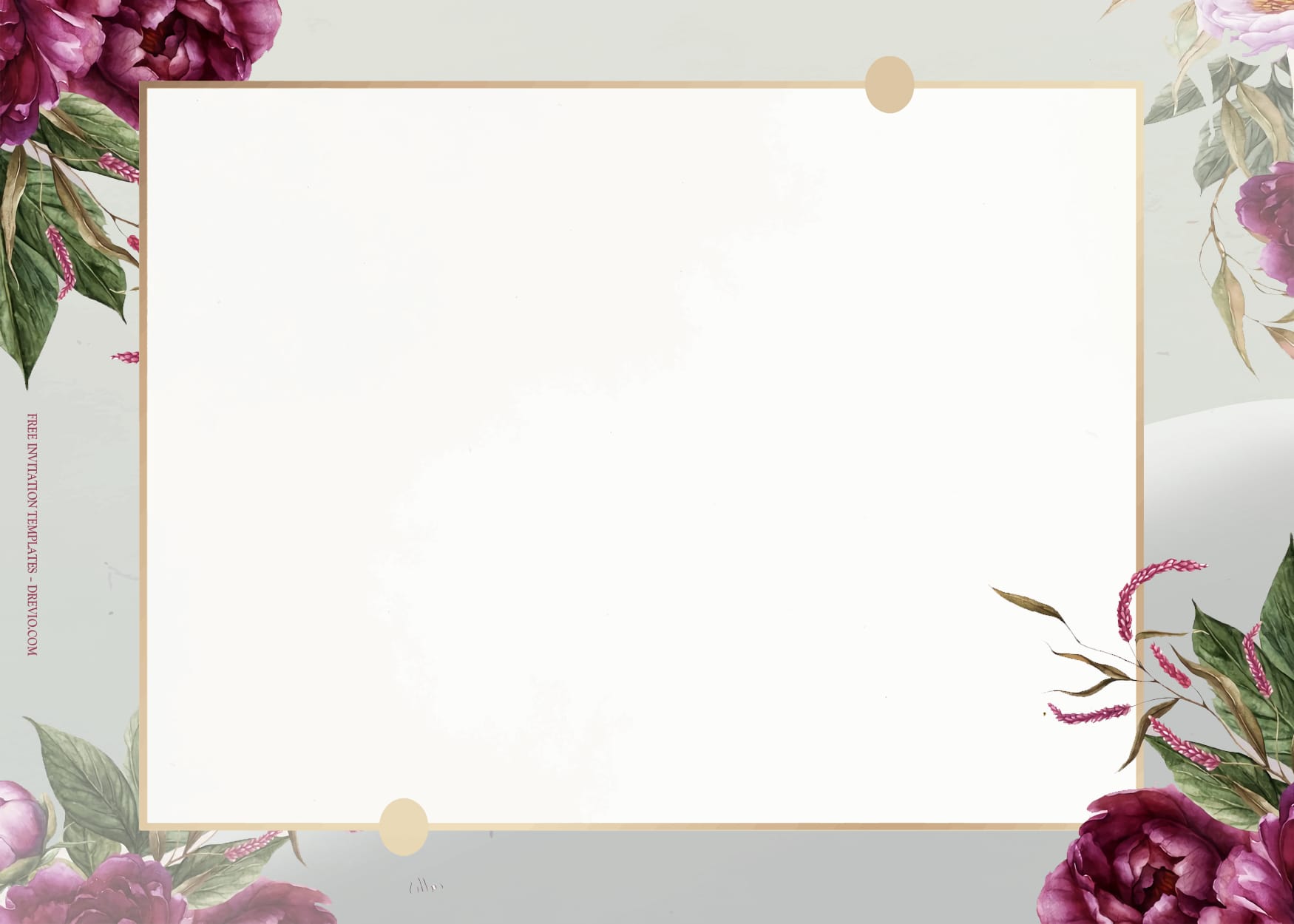 8+ Maroon Bordeaux Beauty Floral Wedding Invitation Templates Type two