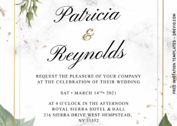 9+ Luxury Marble And Floral Invitation Templates For Beautiful Garden Wedding