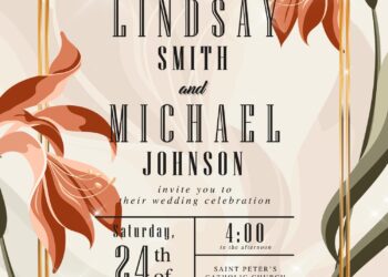 11+ Elegant Natural Foliage Wedding Invitation templates