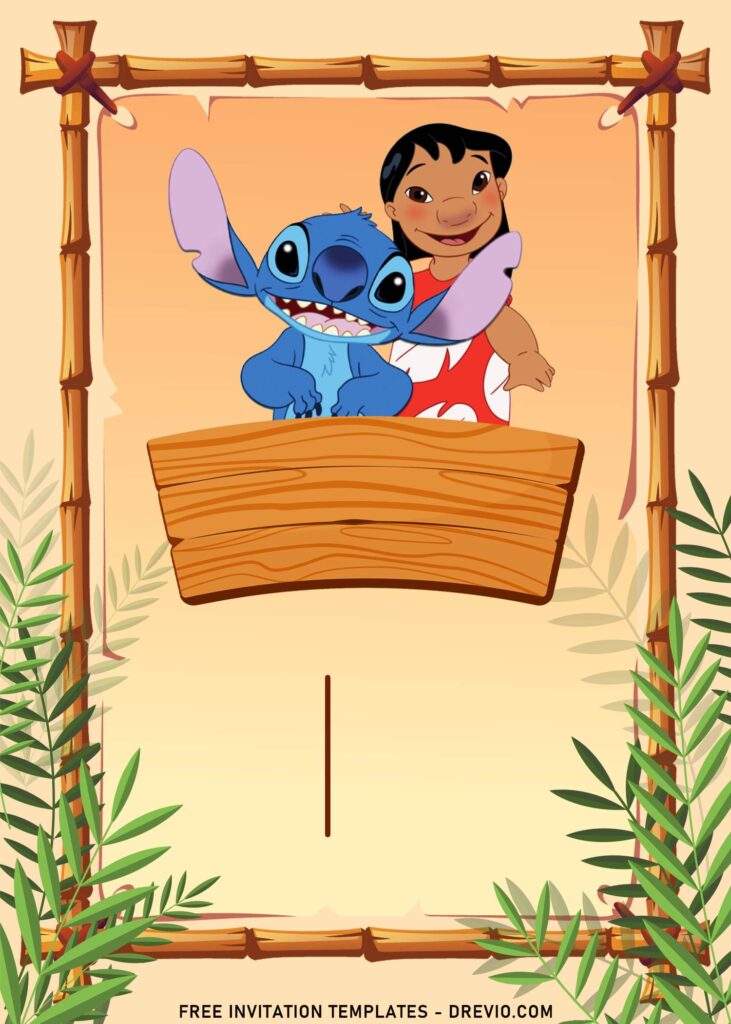 10 Fun Tropical Lilo Stitch Birthday Invitation Templates