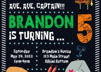 11+ Personalized SpongeBob Chalkboard Birthday Invitation Templates