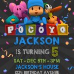 11+ Cute Chalkboard Pocoyo Birthday Invitation Templates