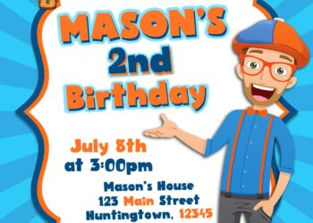 7+ Cheerful Blippi Kids Birthday Party Invitation Templates