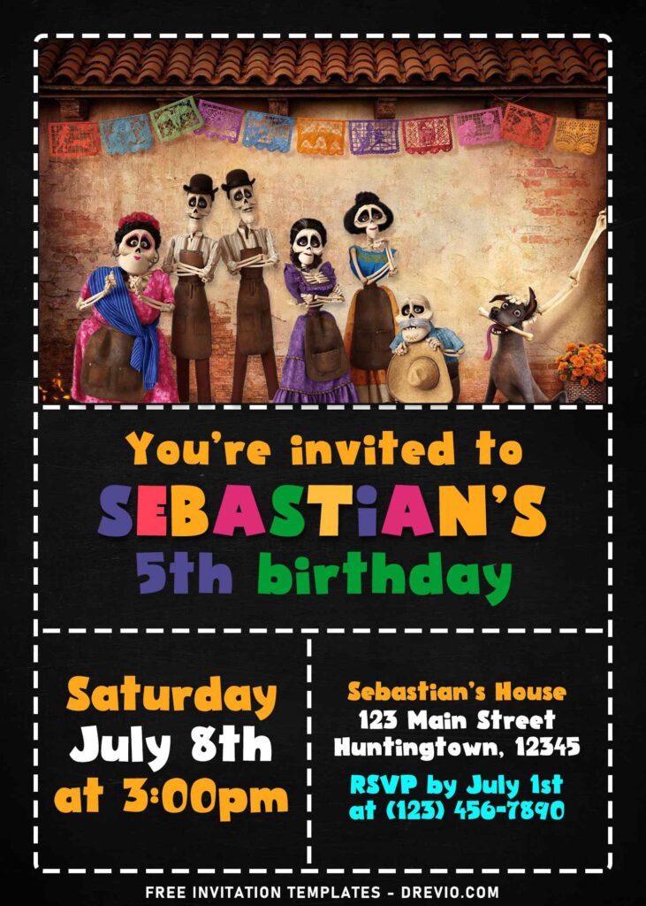 7+ Cute Papel Picado Coco Movie Birthday Themed Invitation Templates
