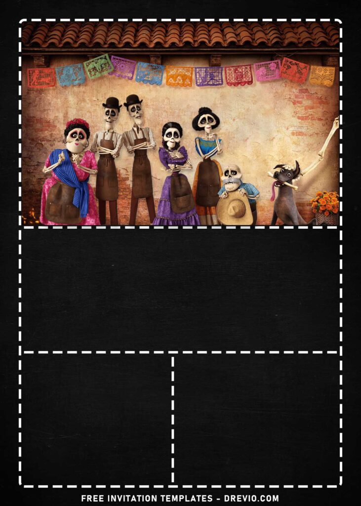 7 Chalkboard Coco Disney Themed Birthday Invitation Templates For All Ages
