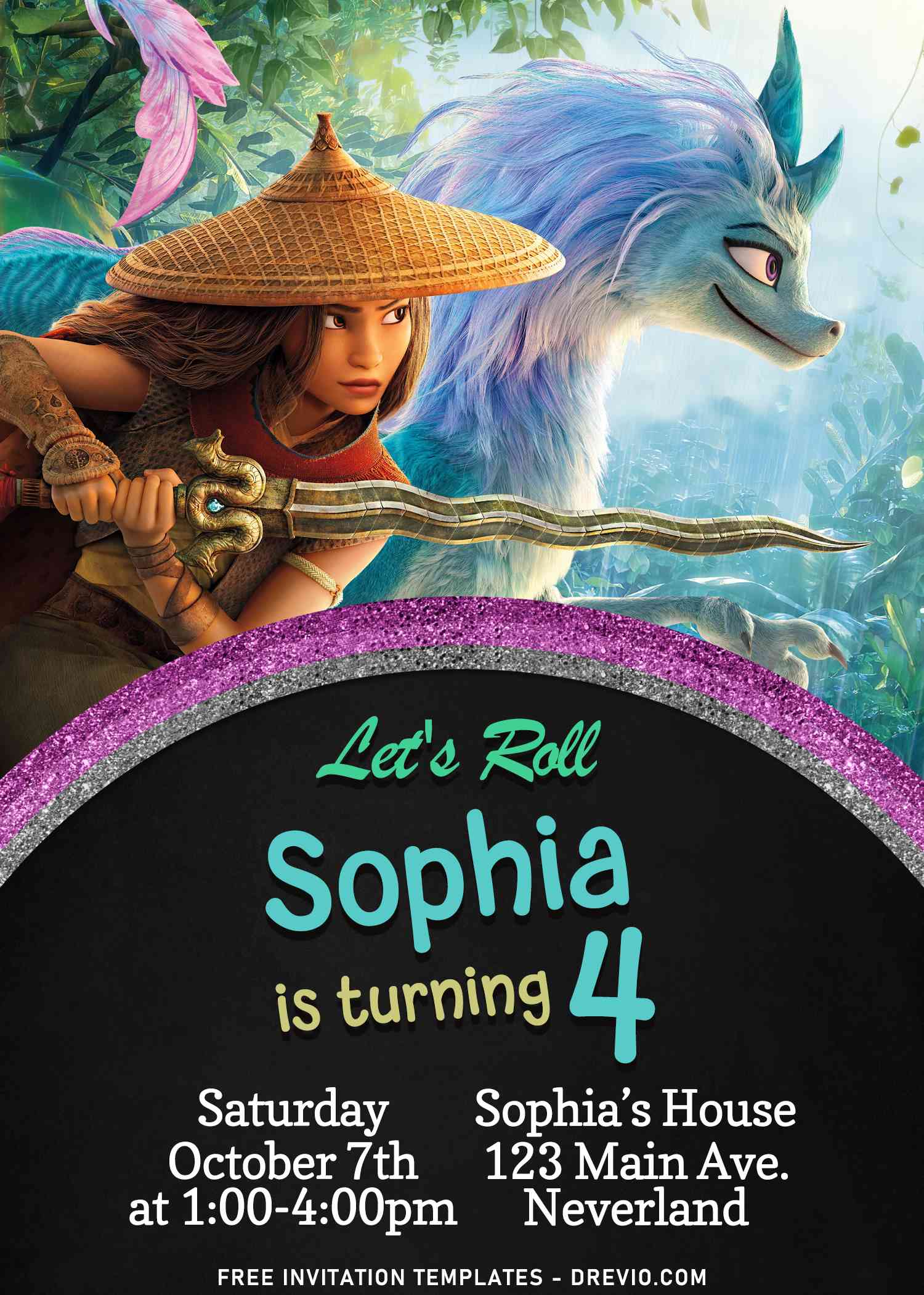 7+ Charming Disney Raya And The Last Dragon Birthday Invitation Templates