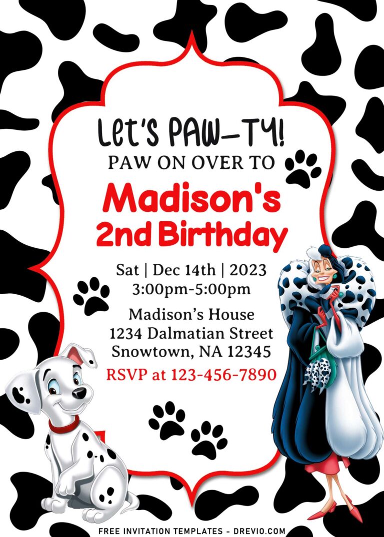 7+ Disney Cruella De Vil Birthday Invitation Templates