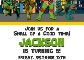 7+ Fun Teenage Mutant Ninja Turtles In The City Birthday Invitation Templates