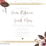 7+ Rustic Autumn Watercolor Floral Wedding Invitation Templates
