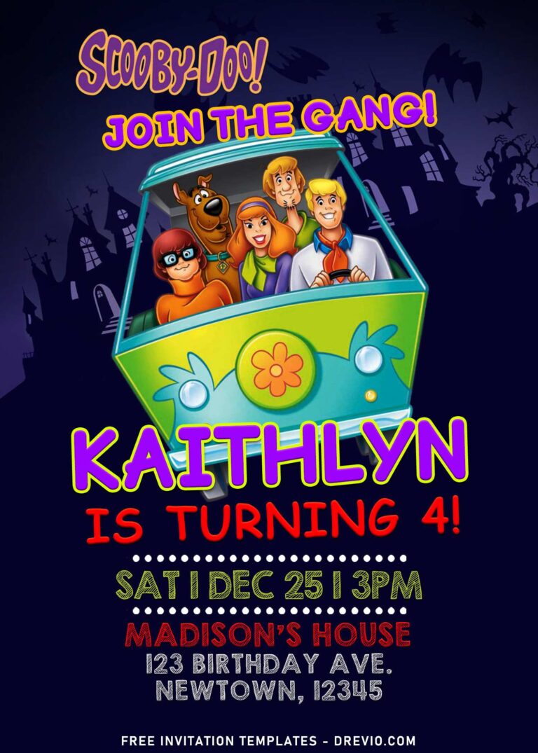 7+ Let's Join The Gang Scooby-Doo Birthday Invitation Templates