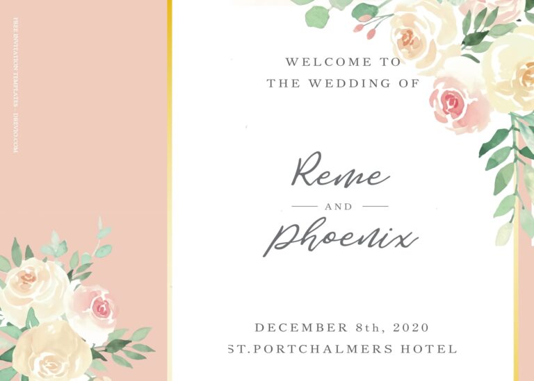 8+ Spring Party In Blush Floral Wedding Invitation Templates Title