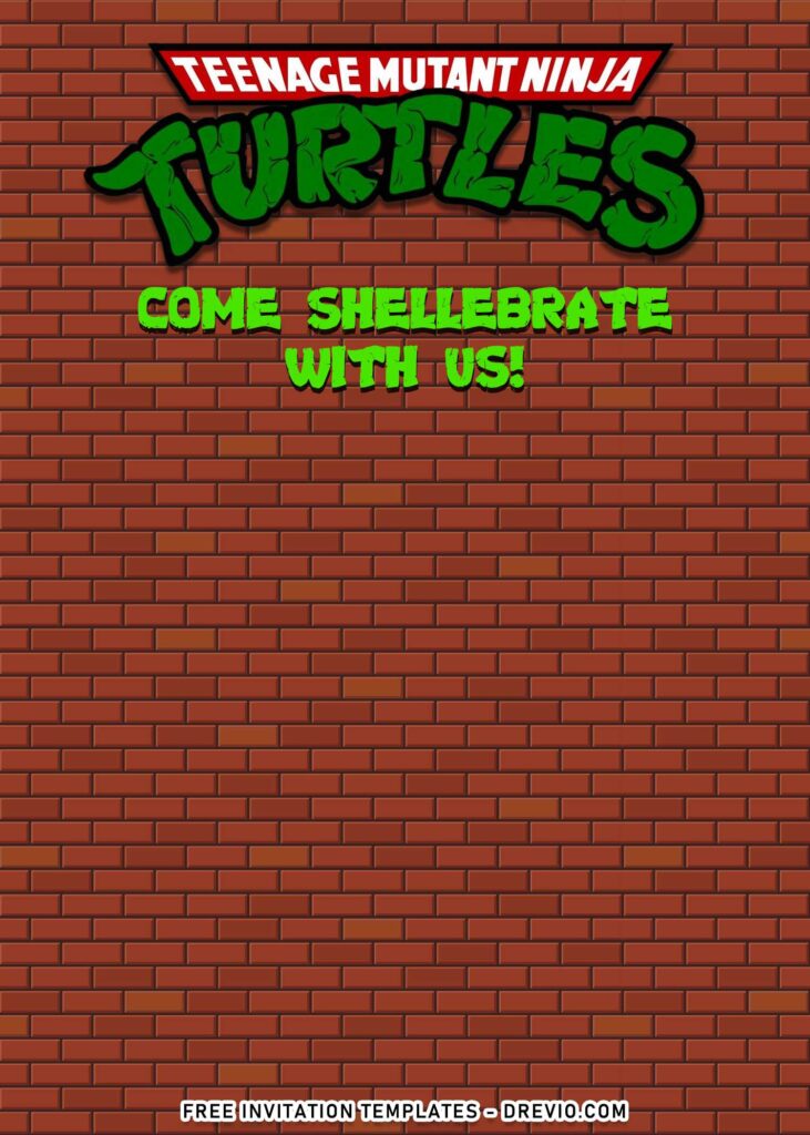 8 Teenage Mutant Ninja Turtle Birthday Invitation Templates