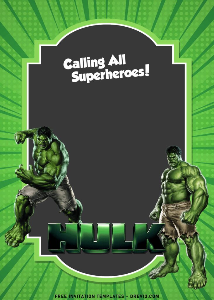 9 Awesome Hulk Baby Shower Invitation Templates