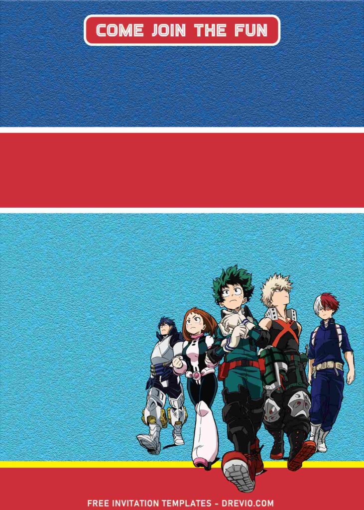 9+ Epic My Hero Academia Birthday Invitation Templates For Anime Lover with Ochako Uraraka