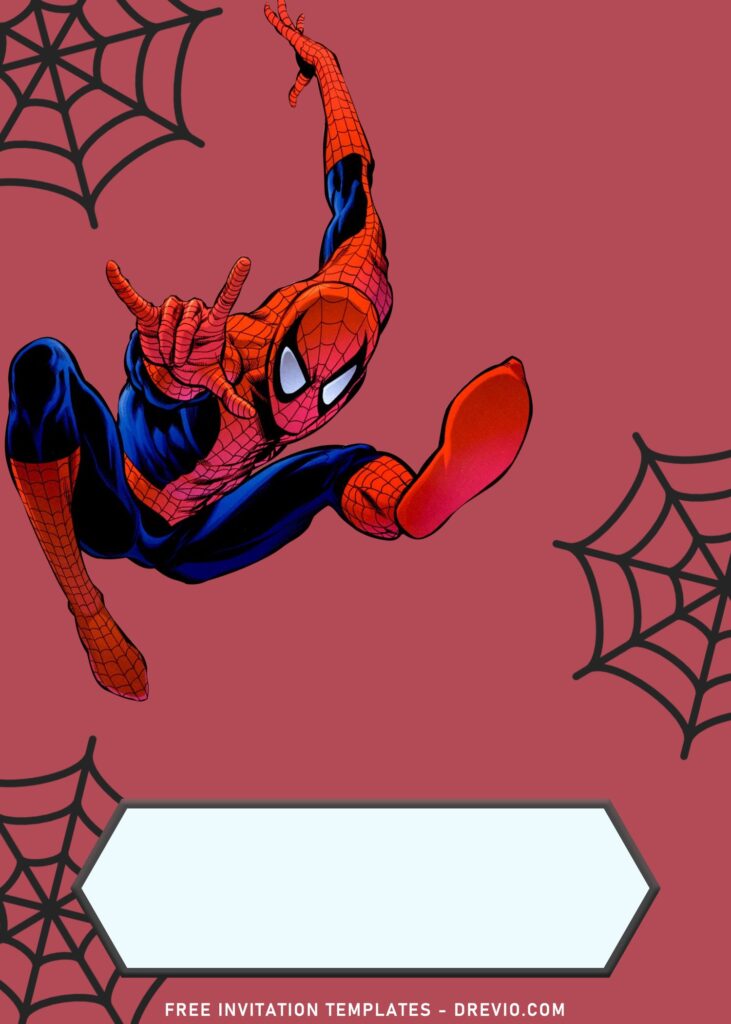 9+ Amazing Spiderman Invitation Templates Perfect For Your Son's Birthday with red background