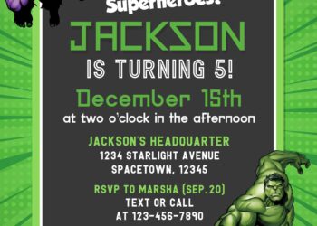 9+ Enraged Hulk Personalized Boys Birthday Invitation Templates