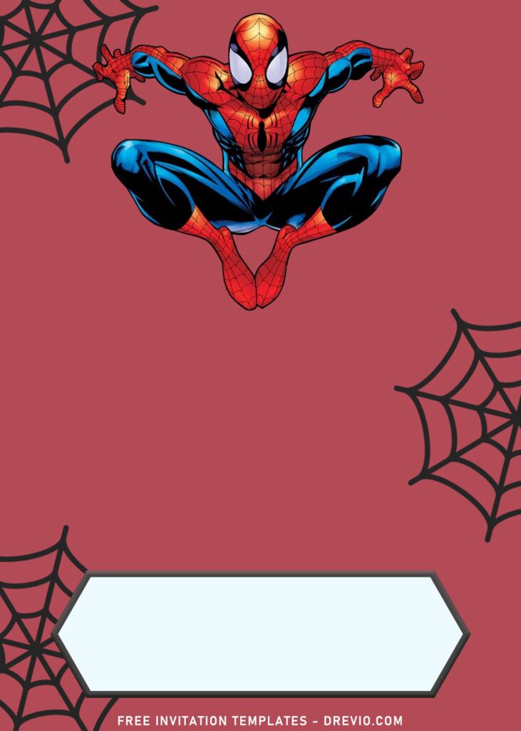 9 Marvel Spiderman Home Coming Birthday Invitation Templates