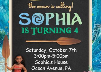 9+ Moana Birthday Invitation Templates Great For Kids Summer Party