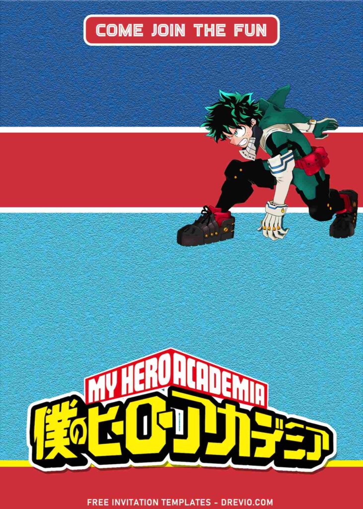 9 Personalized My Hero Academia Birthday Invitation Templates