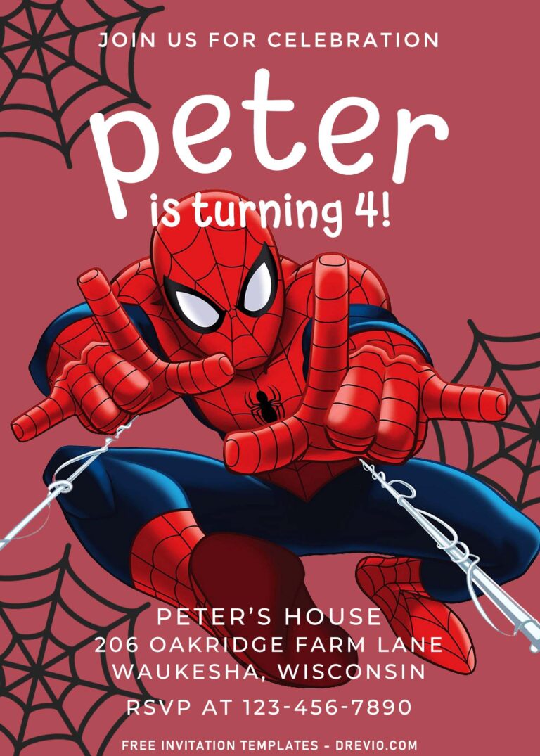 9+ Amazing Spiderman Invitation Templates Perfect For Your Son's Birthday