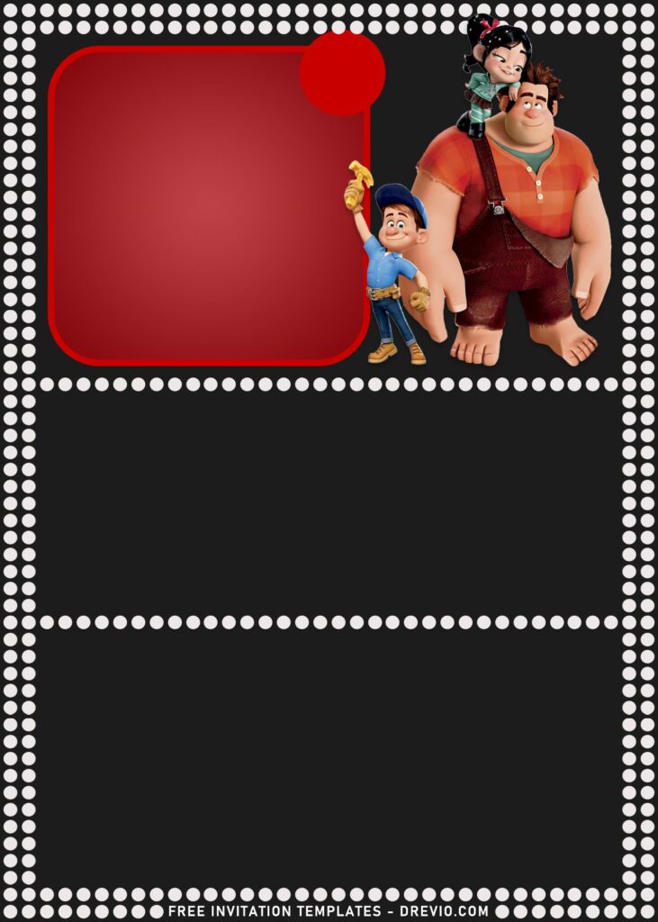 10 Adorable Wreck It Ralph Birthday Invitation Templates