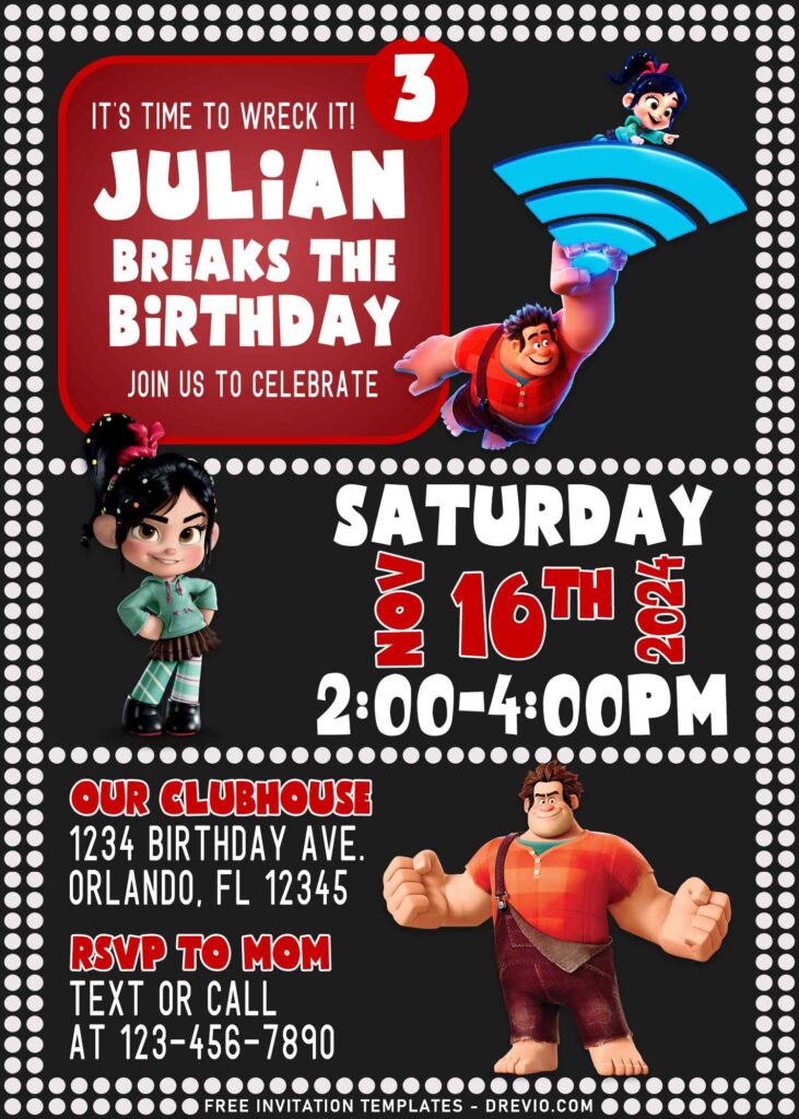 10+ Ralph Break The Internet Birthday Invitation Templates