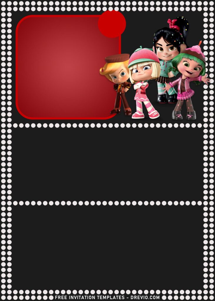10+ Ralph Break The Internet Birthday Invitation Templates with cute Vanellope