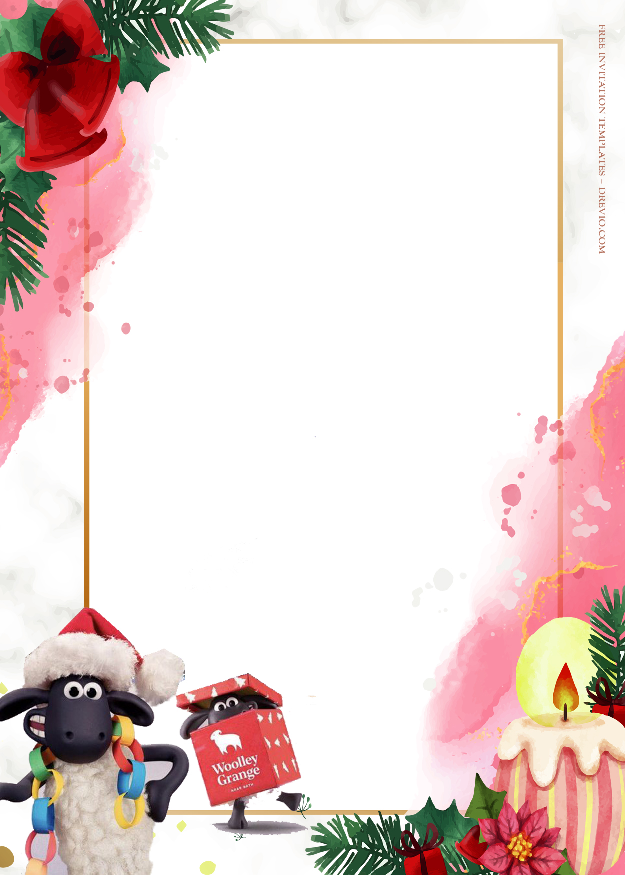 10+ Shaun The Sheep Flight Before Christmas Birthday Invitation Templates Nine