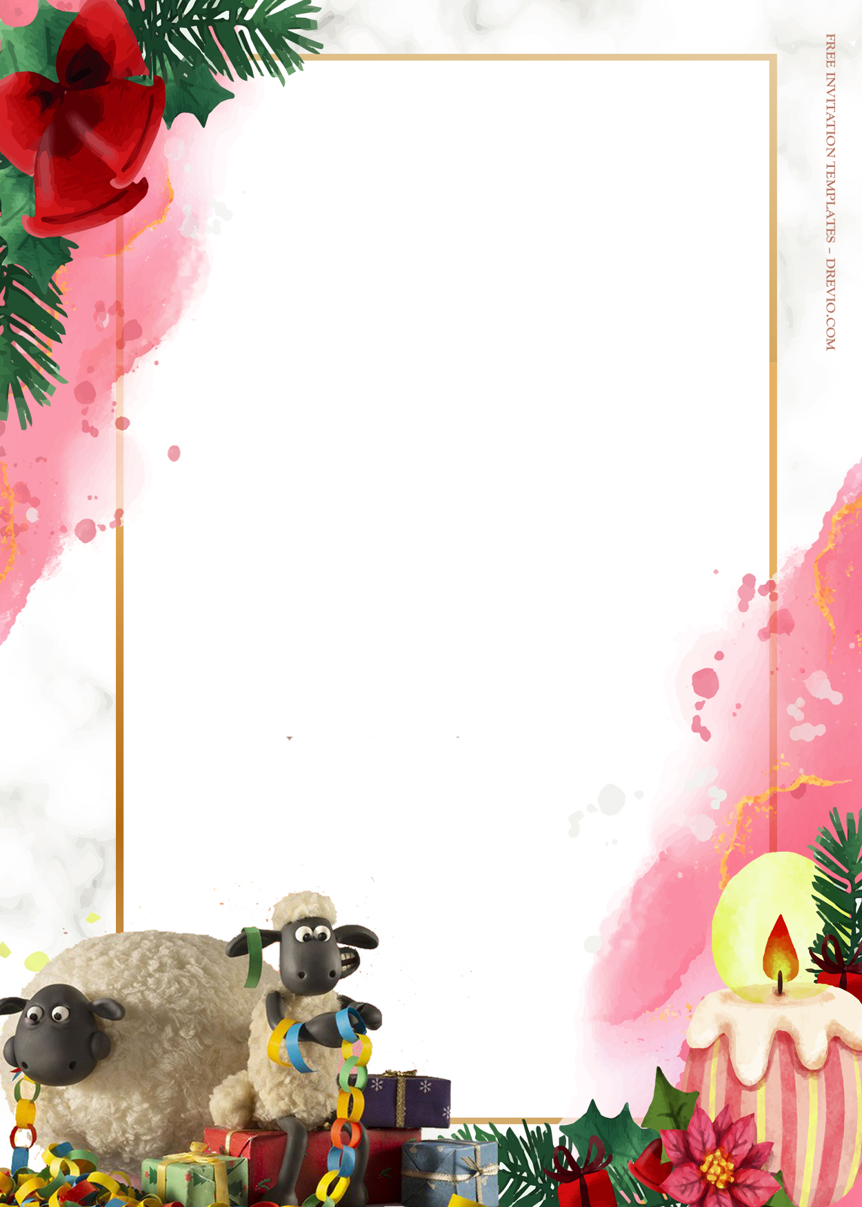 10+ Shaun The Sheep Flight Before Christmas Birthday Invitation Templates One