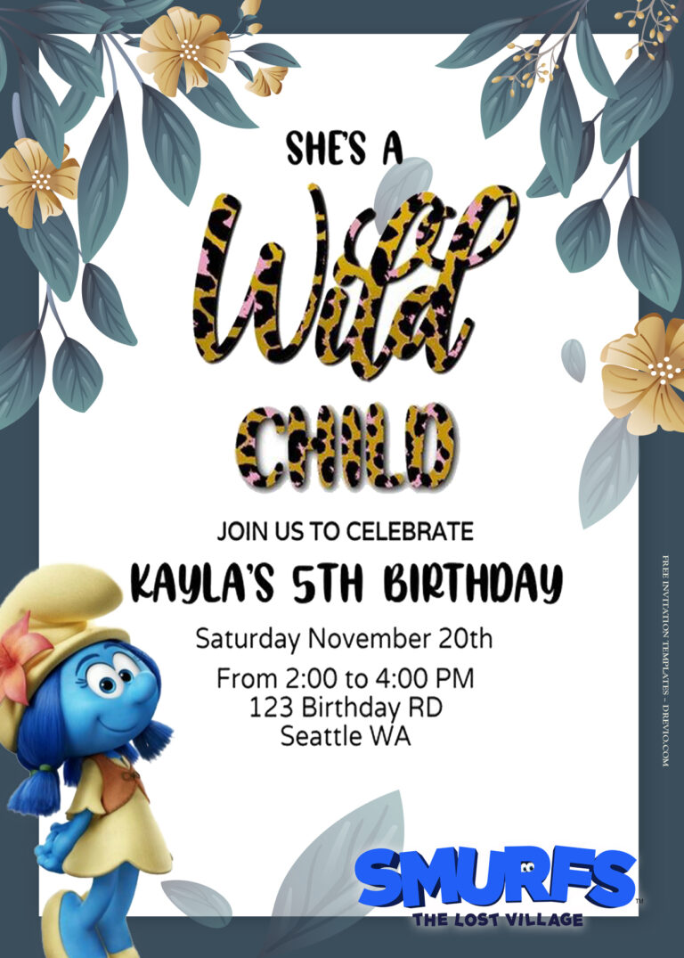 10+ The Lost Village The Smurf Birthday Invitation Templates Title