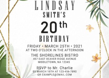 11+ Elegant Greenery Invitation Templates With Touch Of Gleaming Gold
