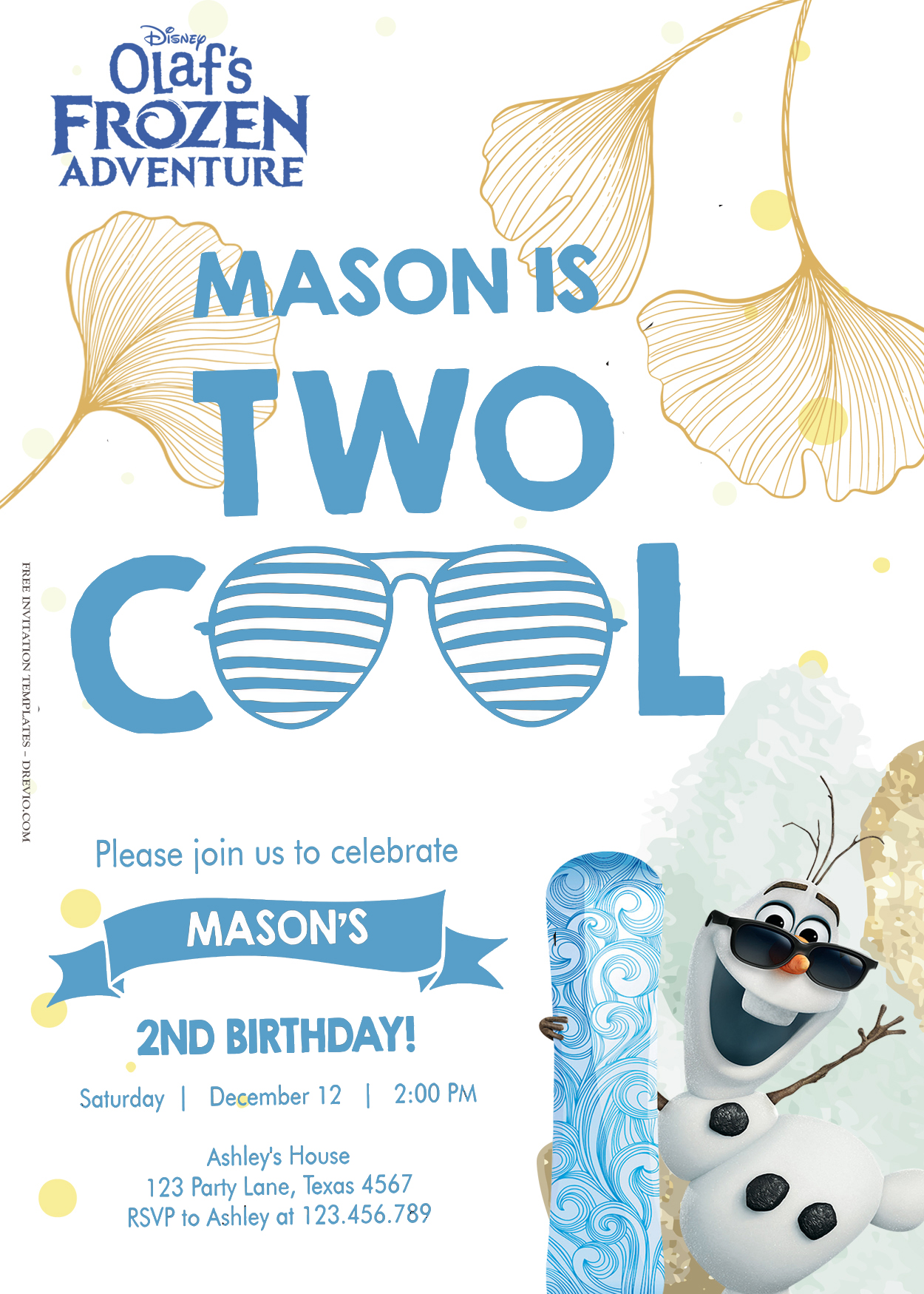 11+ Snowy Olaf’s Frozen Adventure Birthday Invitation Templates Title