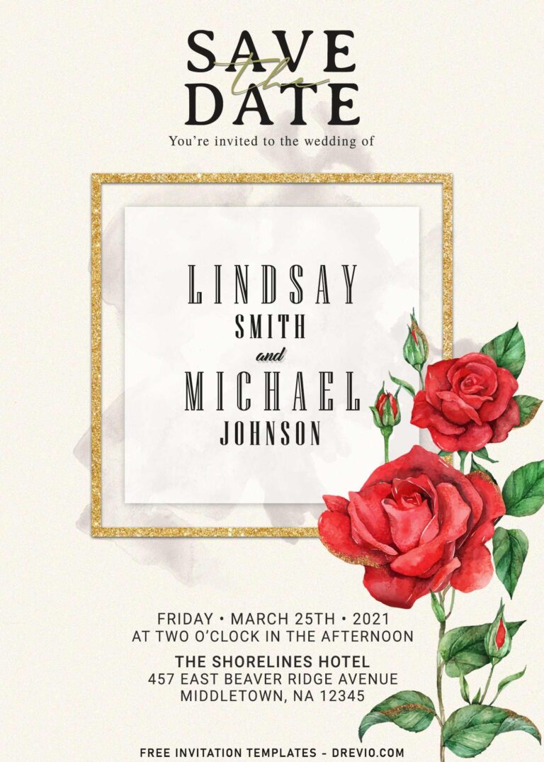 7+ Blossoming Rosebuds Birthday Invitation Templates For Floral Admirer