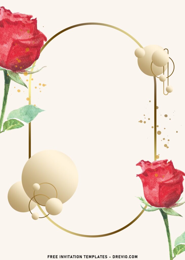7 Blushing Garden Rose Birthday Invitation Templates