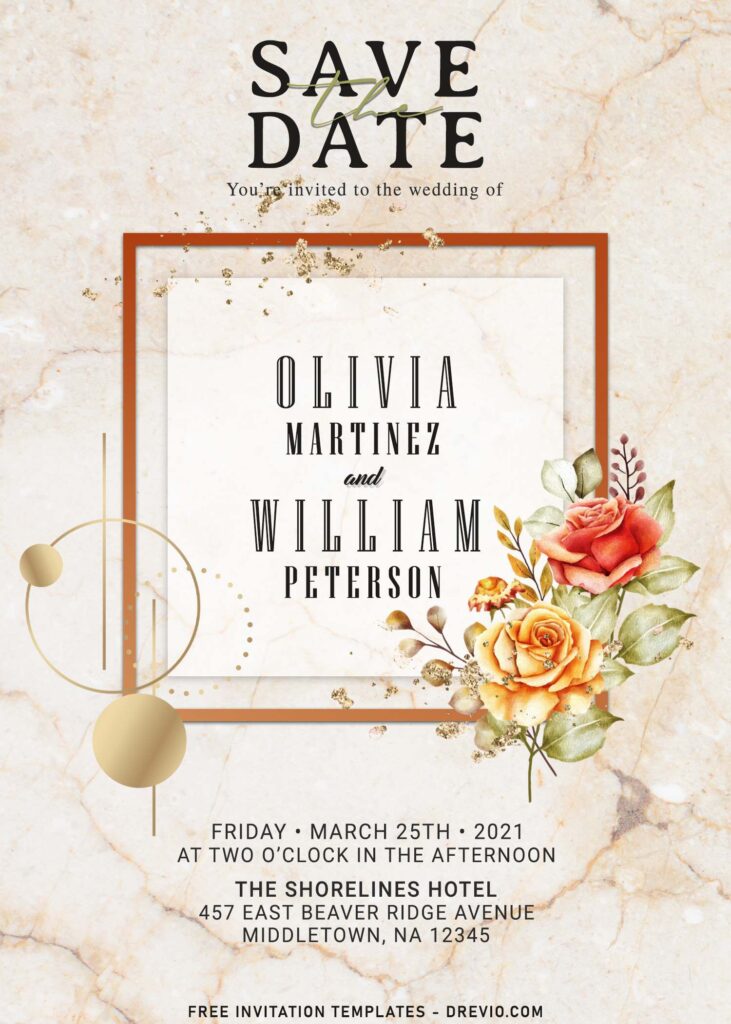 7+ Fairly Beautiful And Stylish Flowers Nuptial Wedding Invitation Templates