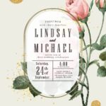 8+ Modern Gold Outline Floral Wedding Invitation Templates