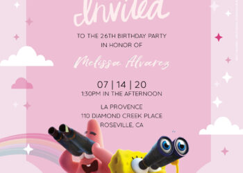 8+ Spongebob Squarepants On The Run Club Birthday Invitation Templates Title