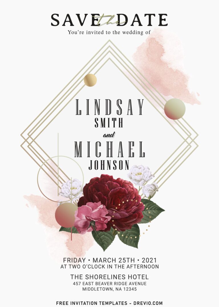 8+ Vintage Meets Modern Floral Wedding Invitation Templates