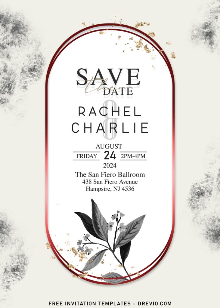 9+ Aesthetic Camelia Blooms Wedding Invitation Templates