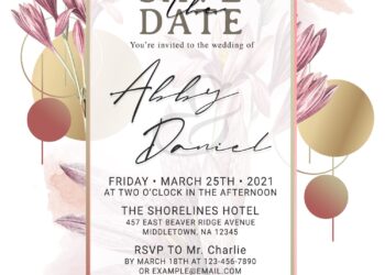 9+ Rustic Modern Amaryllis Floral Wedding Invitation Templates