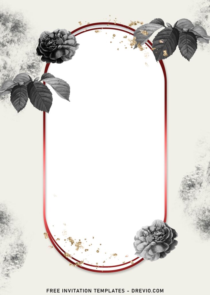 9 Enchanting Camellia Blooms Wedding Invitation Templates 1
