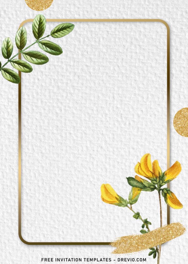 9 Gorgeous Papery Blooms Wedding Invitation Templates