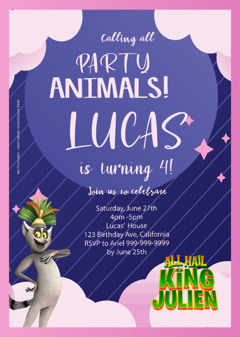 10+ All Hail King Julien Birthday Invitation Templates Title