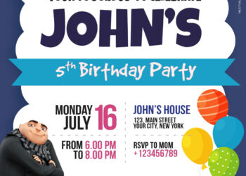 10+ Despicable Me With Family Birthday Invitation Templates Title