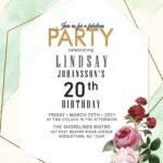 11+ Beautiful Chic Rose And Dahlia Wedding Anniversary Invitation Templates
