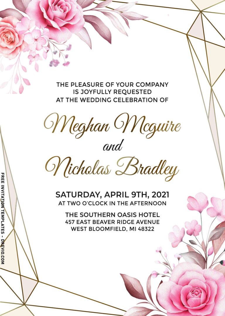 7+ Lush Romance Roses Wedding Invitation Templates