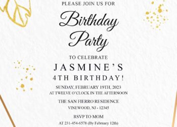 7+ Minimalist Botanical Greenery Birthday Invitation Templates