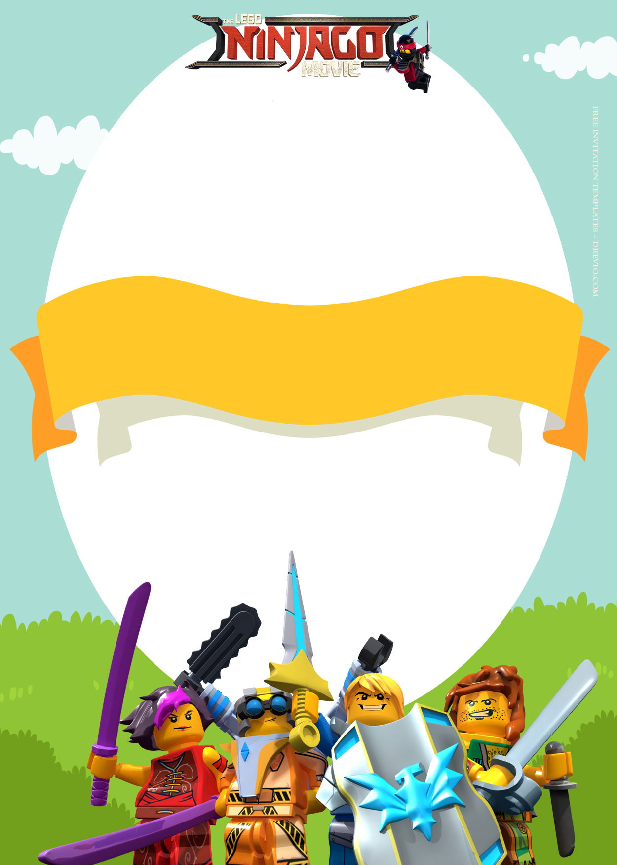 7+ Lego Ninjago Adventure Birthday Invitation Templates Three