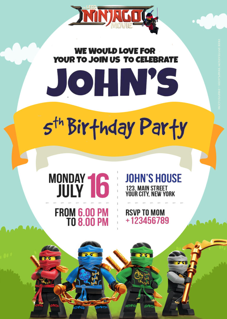 7+ Lego Ninjago Adventure Birthday Invitation Templates Title