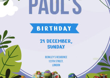 7+ Teenage Mutant Ninja Turtles Birthday Invitation Templates Title